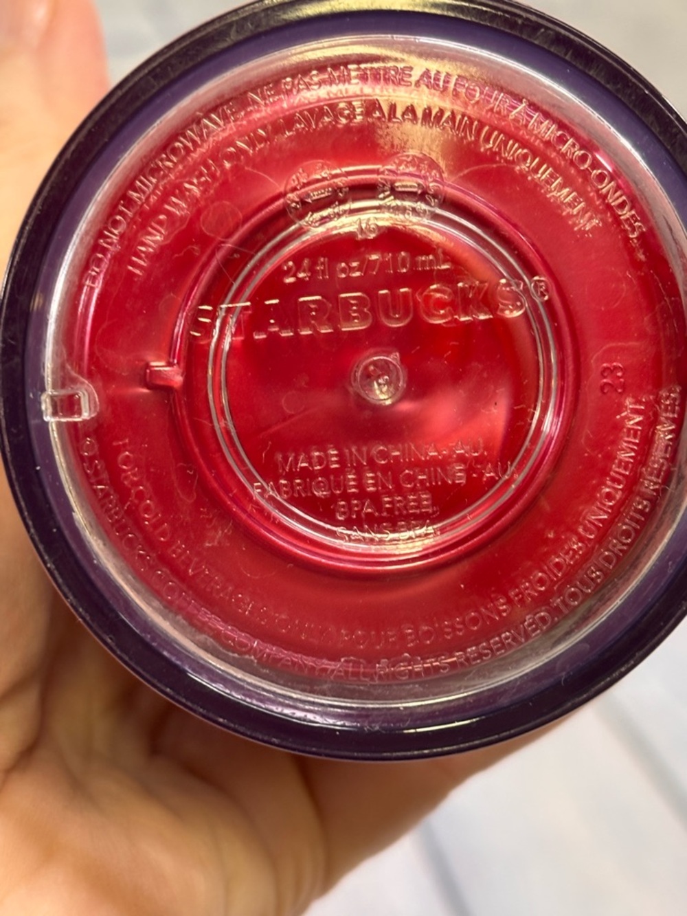 Starbucks 2022 Pearl Red Enchanted Forest Limited Edition Venti 24 Oz Tumbler - Picture 4 of 6